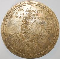 Modern nagyméretű bronz plakett "Simon István" Szign:Vojth Z