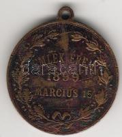 1899. "Bem és Petőfi" bronz emlékérem T:4