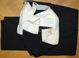 Cca 1970 MÁV téli zubbony és nadrág főfelügyelői ranggal, 56-os méret, jó állapotban