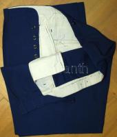 Cca 1970 MÁV nyári zubbony és nadrág főfelügyelői ranggal, 56-os méret, újszerű állapotban