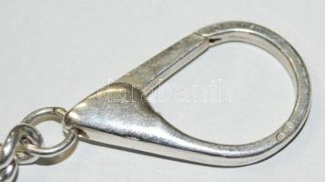 Malac formájú, 925-ös tisztaságú, jelzett ezüst (Ag) kulcstartó, húsipari dolgozók kapták / 
Silver ...