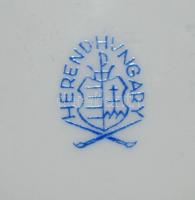 Herendi mokkás csésze + alj, csésze 7 cm átmérőjű 4,2 cm magas, tányér d:11, hibátlan