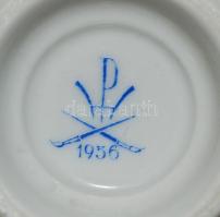 Herendi mokkás csésze + alj, csésze 7 cm átmérőjű 4,2 cm magas, tányér d:11, hibátlan