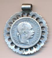 Ausztria 1891. 1Fl Ag "I. Ferenc József" díszes ezüst foglalatban T:3
Austria 1891. 1 Flor...