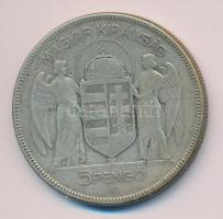 1930. 5P Ag "Horthy-jobbra" T:3