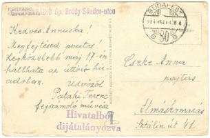 Pataki Ferenc fejszámoló művész saját kézzel írt és aláírt lapja