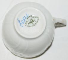 Schlaggenwald, 6 db mokkás csésze és csészealj, jelzettek, hibátlanok