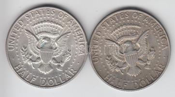 Amerikai Egyesült Államok 1967. 1/2$ Ag "Kennedy" (2x) T:2
USA 1967. 1/2 Dollar Ag "K...