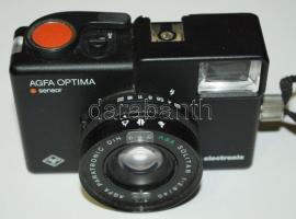 cca 1980 Agfa Optima Sensor electronic fényképezőgép Agfa Solitar f2.8/40 objektívvel eredeti tokjában /  Photo camera with original case