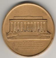 USA "Lincoln" modern nagyalakú bronz plakett T:2