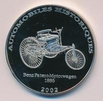 Kongó 2002. 10Fr "Benz Patent-Motorwagen - 1886" T:PP
Congo 2002. 10 Francs CuNi "Ben...