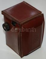 Lomo Lubitel 2 TLR fényképezőgép T-22 f4.5/75 objektívvel, 6x6-os rollfilm formátumhoz, bőrtokkal. H...