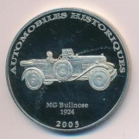 Kongó 2003. 10Fr "MG Bullnose - 1924" T:PP
Congo 2003. 10 Francs CuNi "MG Bullnose - ...