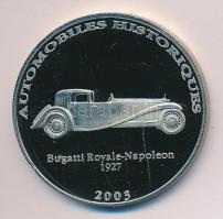 Kongó 2003. 10Fr "Bugatti Royale-Napoleon - 1927" T:PP
Congo 2002. 10 Francs CuNi "Bu...
