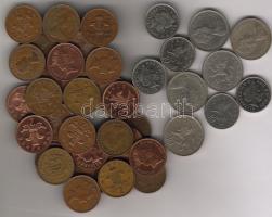 Anglia - Modern fémpénzek 97db, klf évszám 1P (31x), 2P (36x), 5P (20x), 10P (10x)