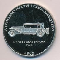 Kongó 2003. 10Fr "Lancia Lambda Torpedo - 1926" T:PP
Congo 2003. 10 Francs CuNi "Lanc...