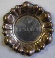 1872-1922 Ezüst (Ag) fűszertartó pár alátéttel 800-as tisztaságú pesti dianás jelzéssel és mesterjel...