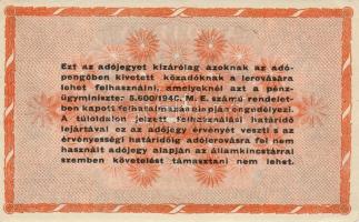 1946. 100.000.000Adópengő vastag papír T:I