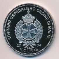 Máltai Lovagrend 2004. 100L "Nagy Britannia az EU-ban" T:PP Sovereign Order of Malta 2004. 100 Liras "Great Britain in the EU" C:PP