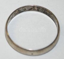 Kis ezüst (Ag) tétel: 2db karikagyűrű, egy sérült gyűrű és egy lánc / 
Little silver jewellery lot, ...