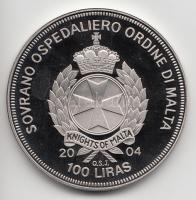 Máltai Lovagrend 2004. 100L "Dánia az EU-ban" T:PP
Sovereign Order of Malta 2004. 100 Lira...