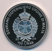 Máltai Lovagrend 2004. 100L "Málta az EU-ban" T:PP Sovereign Order of Malta 2004. 100 Liras "Malta in the EU" C:PP