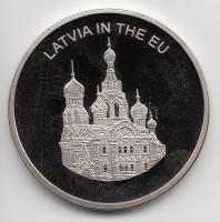 Máltai Lovagrend 2004. 100L "Lettország az EU-ban" T:PP Sovereign Order of Malta 2004. 100 Liras "Latvia in the EU" C:PP