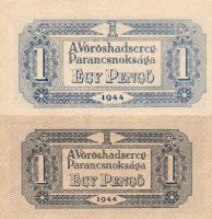 1944. "V.H" 1P kis képméret T:I + támpéldány T:II+