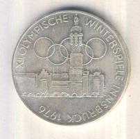 Ausztria 1976. 100Sch Ag "Innsbruck - XII. téli olimpia / Épületek és olimpiai logó" T:2- Austria 1976. 100 Schilling Ag "Winter Olympics Innsbruck / Buildings and Olympic logo" C:VF