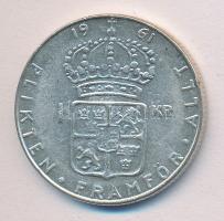 Svédország 1961. 1Kr Ag "VI. Gusztáv" T:2,2- Sweden 1961. 1 Krona Ag "Gustaf VI" C:XF,VF