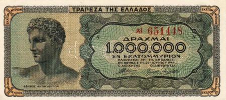 Görögország/ Német-olasz megsz. 1944. 1.000.000Dr T:I