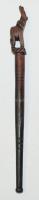 Afrikai faragott fa tollszár elefánttal / 
African wooden stylus handle with elephant, 18cm