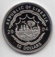 Libéria 2004. 10$ "Szabadság pillanatai-Ember a holdon 1969." multicolor T:PP
Liberia 2004...