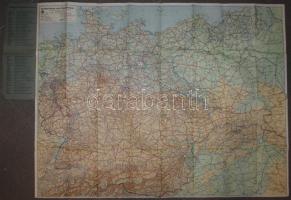 1940 Németország nagy útitérkép / Roadmap of Germany 90x120 cm