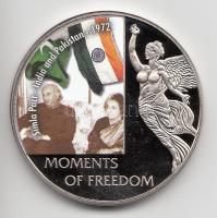 Libéria 2006. 10$ "Szabadság pillanatai - Simla paktum - India és Pakisztán 1972." multicolor T:PP tanúsítvánnyal Liberia 2006. 10 Dollars "Moments of Freedom-Simla Pact - India and Pakistan 1972." multicolor C:PP