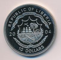 Libéria 2004. 10$ "Szabadság pillanatai-Ceausescu diktatúrájának bukása 1989." multicolor T:PP tanúsítvánnyal Liberia 2004. 10 Dollars "Moments of Freedom-The fall of Ceausescu's regime 1989." multicolor C:PP with certificate