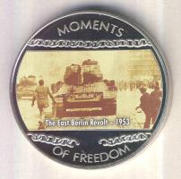 Libéria 2004. 10$ "Szabadság pillanatai-A kelet-berlini népfelkelés 1953." multicolor T:PP tanúsítvánnyal Liberia 2004. 10 Dollars "Moments of Freedom-The East Berlin Revolt 1953." multicolor C:PP with certificate