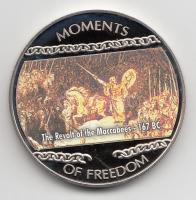 Libéria 2004. 10$ "Szabadság pillanatai-A Makkabeusok felkelése i.e. 167." multicolor T:PP tanúsítvánnyal Liberia 2004. 10 Dollars "Moments of Freedom-The Revolt of the Maccabees 167 BC." multicolor C:PP with certificate