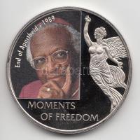 Libéria 2006. 10$ "Szabadság pillanatai-Apartheid vége 1989." multicolor T:PP tanúsítvánnyal Liberia 2006. 10 Dollars "Moments of Freedom-End of Apartheid 1989." multicolor C:PP