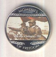 Libéria 2004. 10$ "Szabadság pillanatai-A sztálingrádi csata 1943." multicolor T:PP tanúsítvánnyal Liberia 2004. 10 Dollars "Moments of Freedom-The siege of Stalingrad 1943." multicolor C:PP with certificate