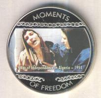 Libéria 2004. 10$ "Szabadság pillanatai-Az algériai függetlenségi felkelés 1954." multicolor T:PP tanúsítvánnyal Liberia 2004. 10 Dollars "Moments of Freedom-War of independence in Algeria 1954." multicolor C:PP with certificate