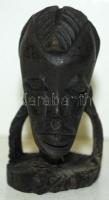 Afrikai fa szobrocska, férfi portréja /  African wooden figure, 7cm