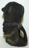 Afrikai fa szobrocska, férfi portréja / 
African wooden figure, 7cm