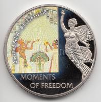 Libéria 2006. 10$ "Szabadság pillanatai - Egyisten hit" multicolor T:PP tanúsítvánnyal Liberia 2006. 10 Dollars "Moments of Freedom-One God belief" multicolor C:PP with certificate