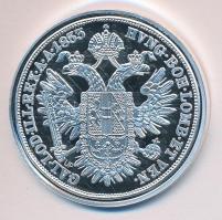 Magyar tallérok utánveretben "Ferenc józsef ifjúkori Tallérja 1853." Ag (0,999) 20g T:PP T...