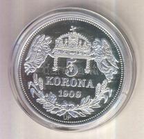 DN "Királyi koronák / Mária 5 korona" Ag(999) emlékérem, (20g/38,61mm) T:PP Tanúsítvánnyal...