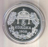 DN "Királyi koronák / Orseolo Péter 5 korona" Ag(999) emlékérem, (20g/38,61mm) T:PP Tanúsí...