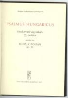 Kodály Zoltán: Psalmus Hungaricus. Kass János rajzaival. Bp., 1977, Zeneműkiadó. Egészvászon kötésbe...