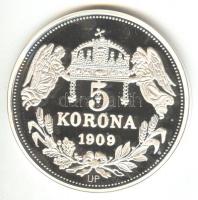 DN "Királyi koronák / 1909 5K - Ferenc József" Ag emlékérem (20g/0.999/38,61mm) T:PP Csak ...