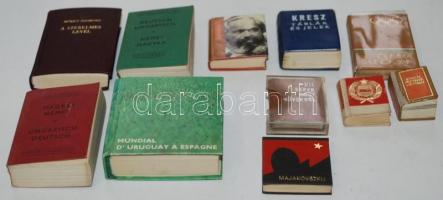 11 db minikönyv, mindenfajta témában